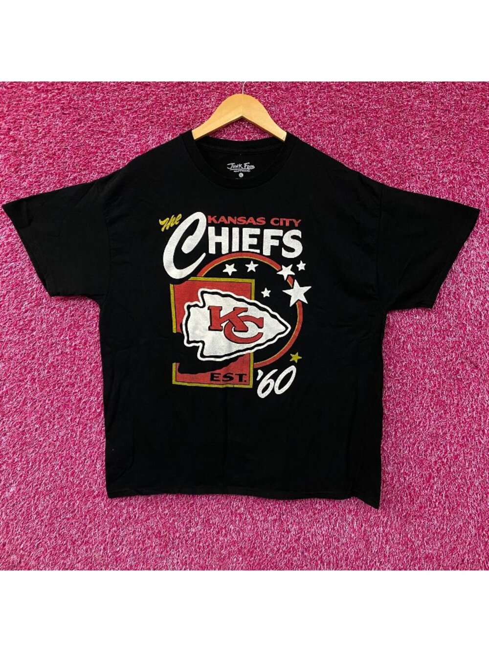 Junk Food Clothing Kansas City Chiefs Star Power Graphic T-Shirt Large